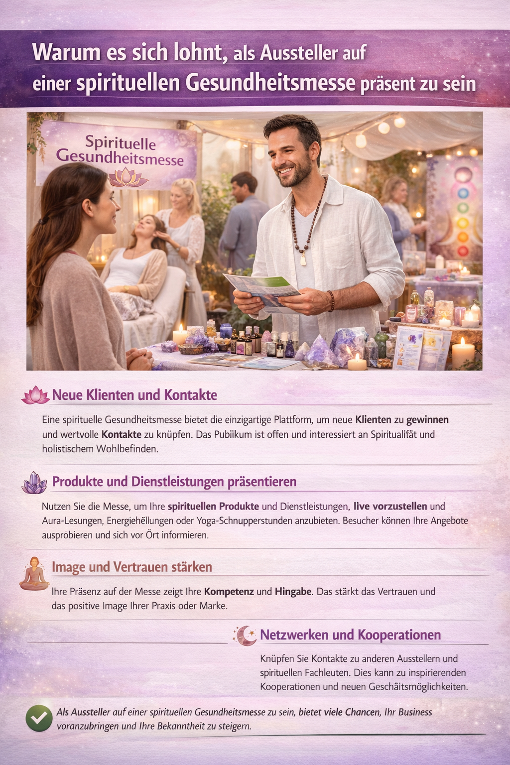 Warum es sich lohnt, als Aussteller auf einer spirituellen Gesundheitsmesse präsent zu sein?